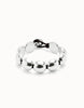Silver Large Bead & Leather Bracelet