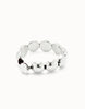 Silver Large Bead & Leather Bracelet