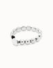 Silver Bead & Leather Bracelet