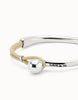Silver & Ivory Leather Bracelet