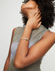 Silver & Ivory Leather Bracelet