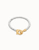 Beaded Bracelet with Carabiner Clasp - Two-Tone