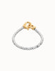 Beaded Bracelet with Carabiner Clasp - Two-Tone