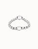 Beaded bracelet with oval faceted crystal