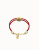Leather Double Row Bracelet in Red