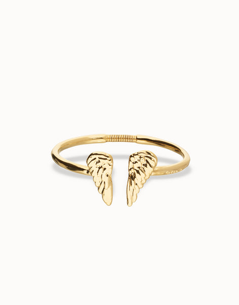 Angel Wing Gold Cuff Bracelet