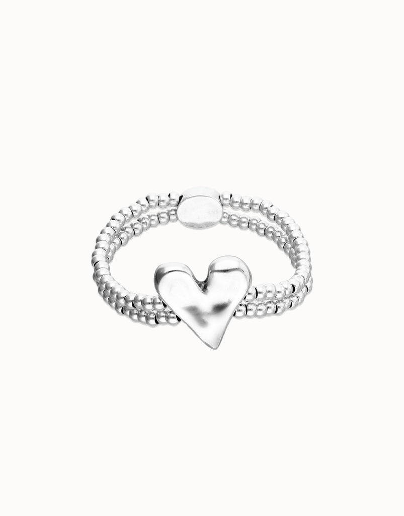Silver Heart Stretch Bracelet - Beat Collection