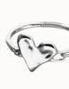Silver Heart Hinged Bracelet - Beat Collection