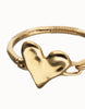 Gold Heart Hinged Bracelet - Beat Collection