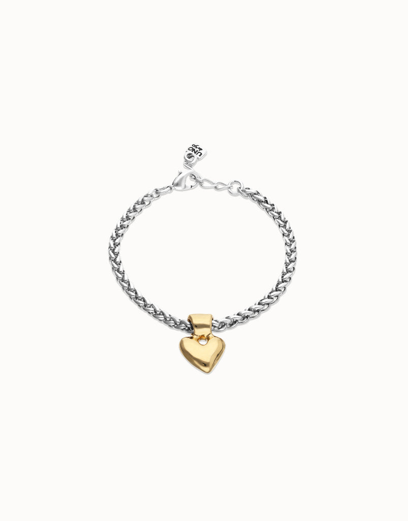 Two-Tone Petite Heart Bracelet - Beat Collection