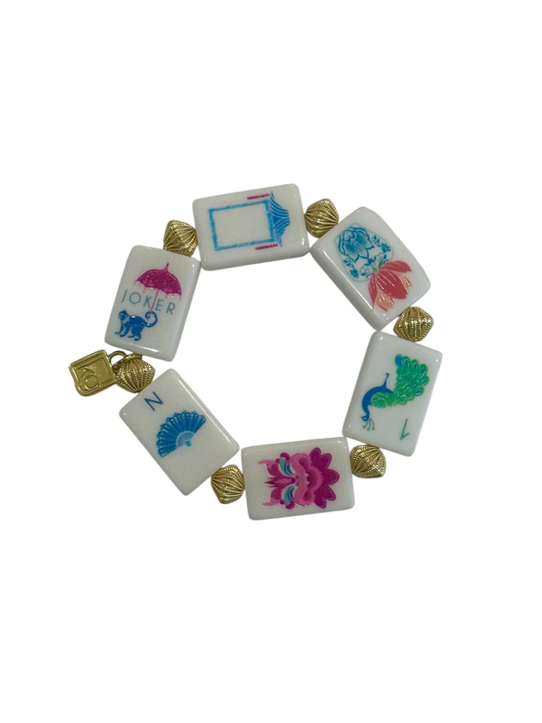 Mahjong Bracelet - Blanc + Gold