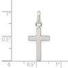 Plain Polished Silver Cross Pendant