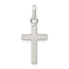 Plain Polished Silver Cross Pendant