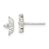 Marquis Trio Flower CZ Stud Earrings