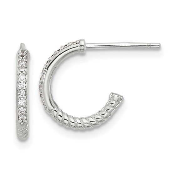 CZ Huggie Earrings