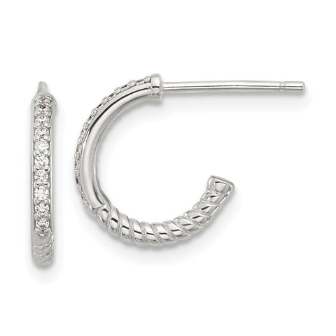 CZ Huggie Earrings
