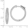 CZ In & Out Hoop Earrings 1.75mm