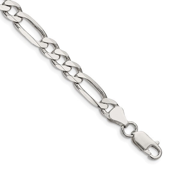 Figaro Bracelet 6.75mm | Sterling Silver