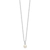 Button Pearl & CZ Necklace