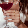 Freshwater Pearl & White CZ Bezel Set Ring