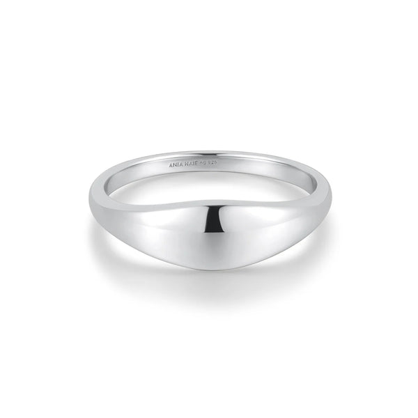Silver Plain Dome Ring