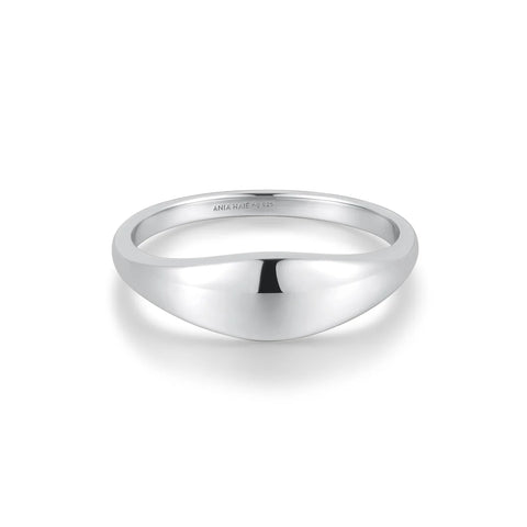Silver Plain Dome Ring