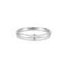 Silver Half Round Bezel Set CZ Ring