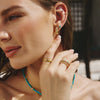Bezel Lab Created Turquoise Ring