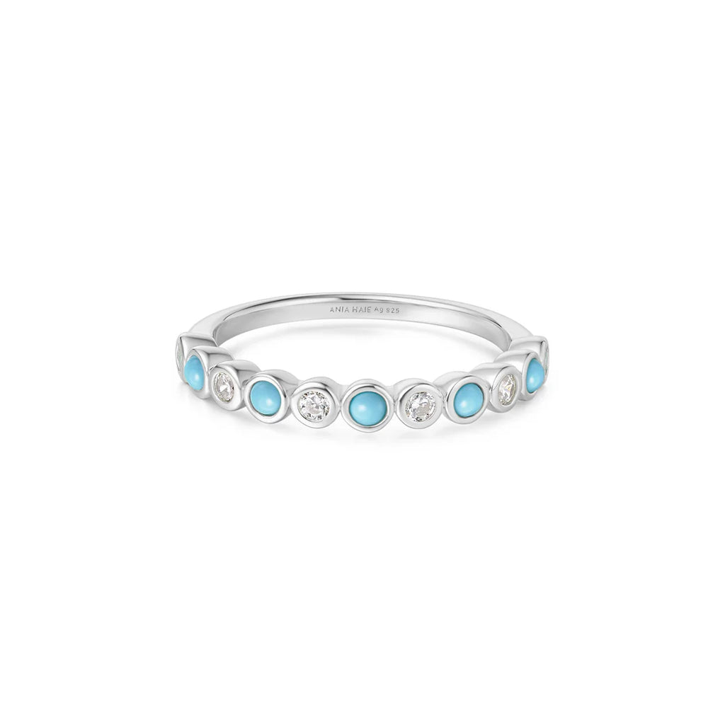 Bezel Lab Created Turquoise Ring