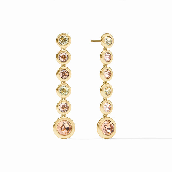 Rainbow Tier Earrings in Gold Champagne Radiance