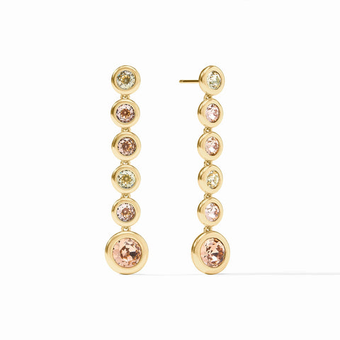Rainbow Tier Earrings in Gold Champagne Radiance