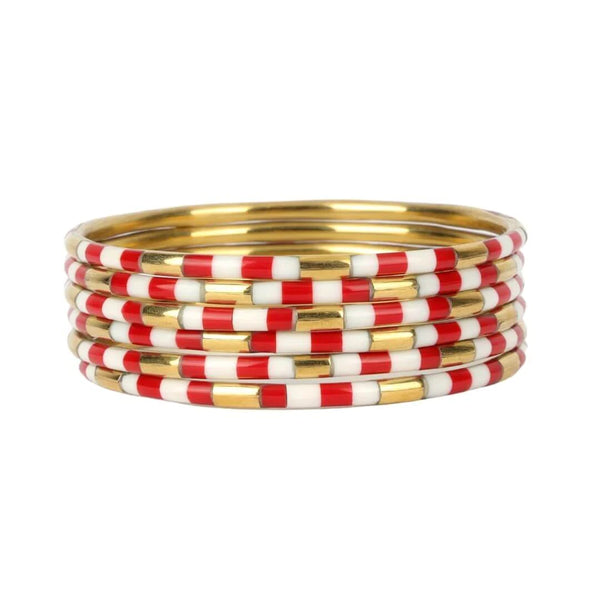 Red and White Veda Bangles