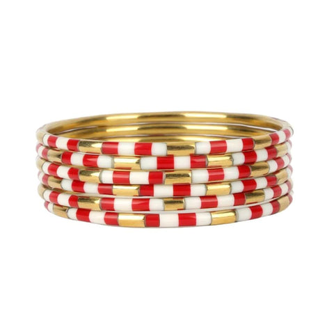Red and White Veda Bangles
