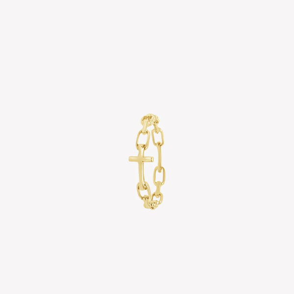 Chain Breaker Gold Cross Ring