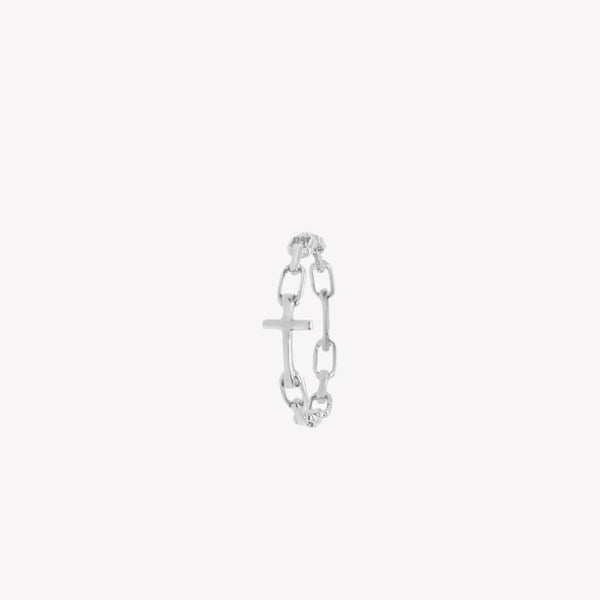Chain Breaker Silver Cross Ring