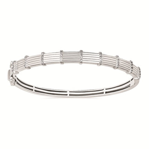 Sparkle Lane Diamond Hinged Bangle Bracelet