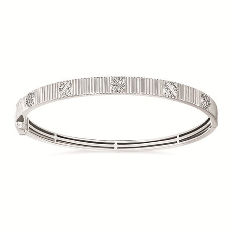Sparkle Lane Diamond Hinged Bangle Bracelet
