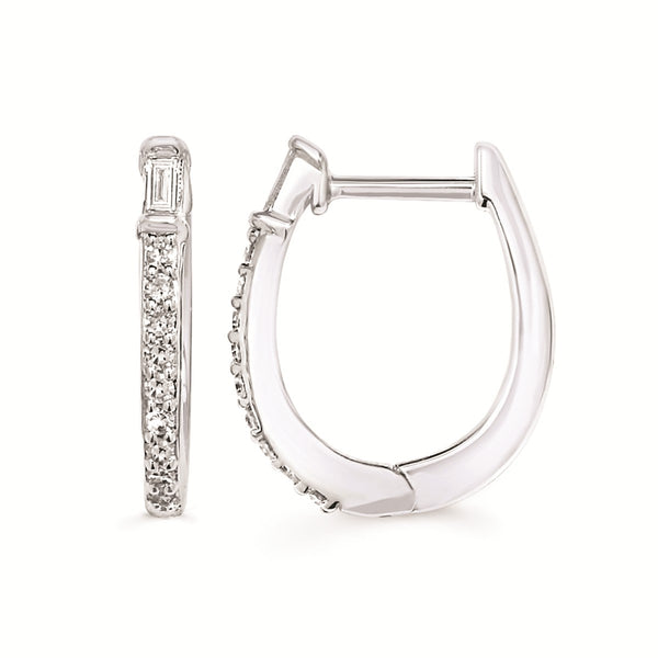 Sparkle Lane Diamond Huggie Hoop Earrings