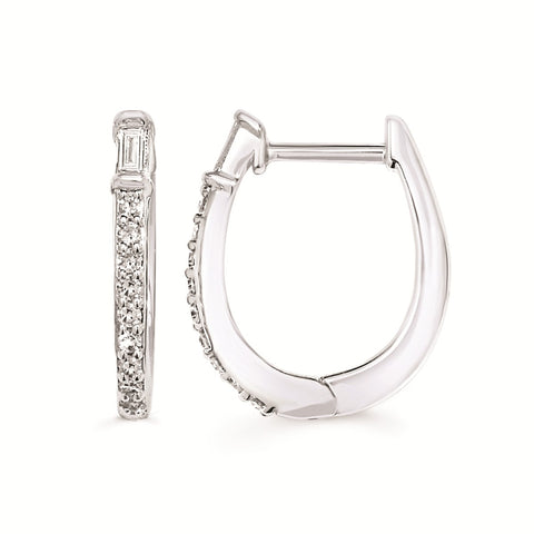 Sparkle Lane Diamond Huggie Hoop Earrings