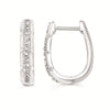 Sparkle Lane Diamond & Silver Hoop Earrings