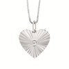 Sparkle Lane Fluted Heart Pendant Necklace