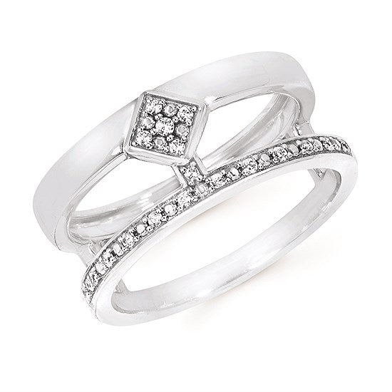 Sparkle Lane Diamond & Silver Band