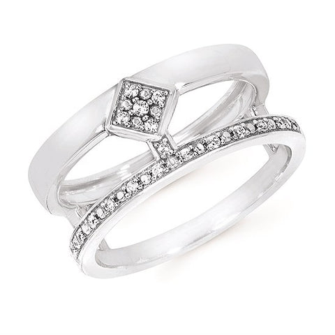 Sparkle Lane Diamond & Silver Band