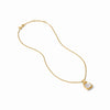 Sahara Solitaire Gold Necklace in Iridescent Clear