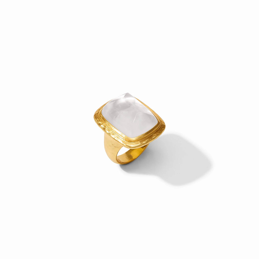 Sahara Stone Gold Ring in Iridescent Clear Crystal