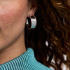 Savoy Hoop Earrings in Silver