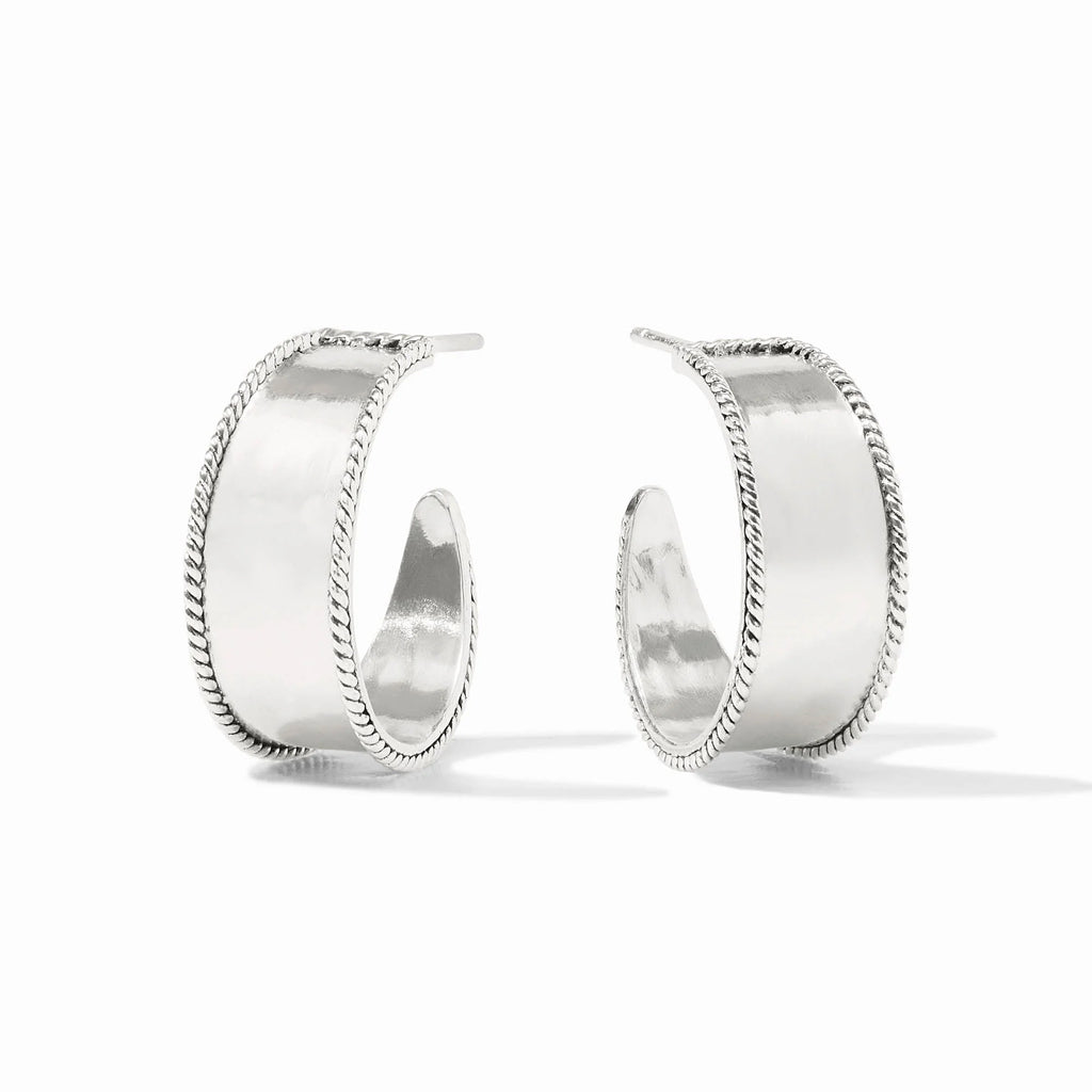 Savoy Hoop Earrings in Silver