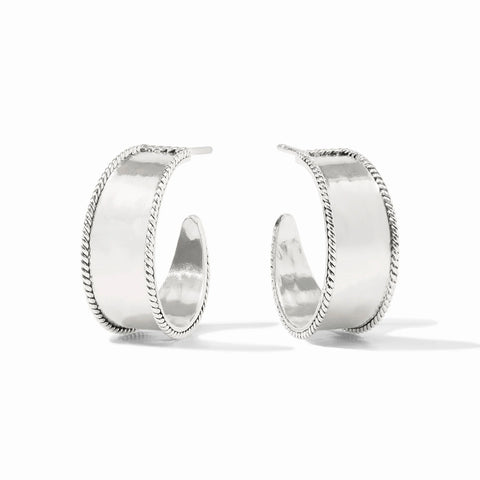 Savoy Hoop Earrings in Silver