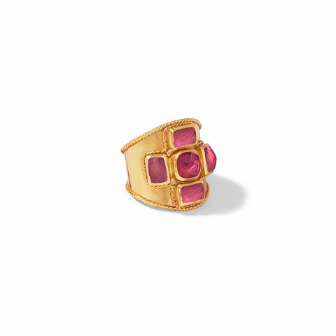 Savoy Statement Ring in Iridescent Ruby Red