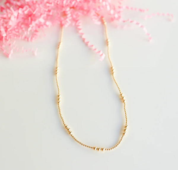 ILY Gold Filled Beaded Necklace